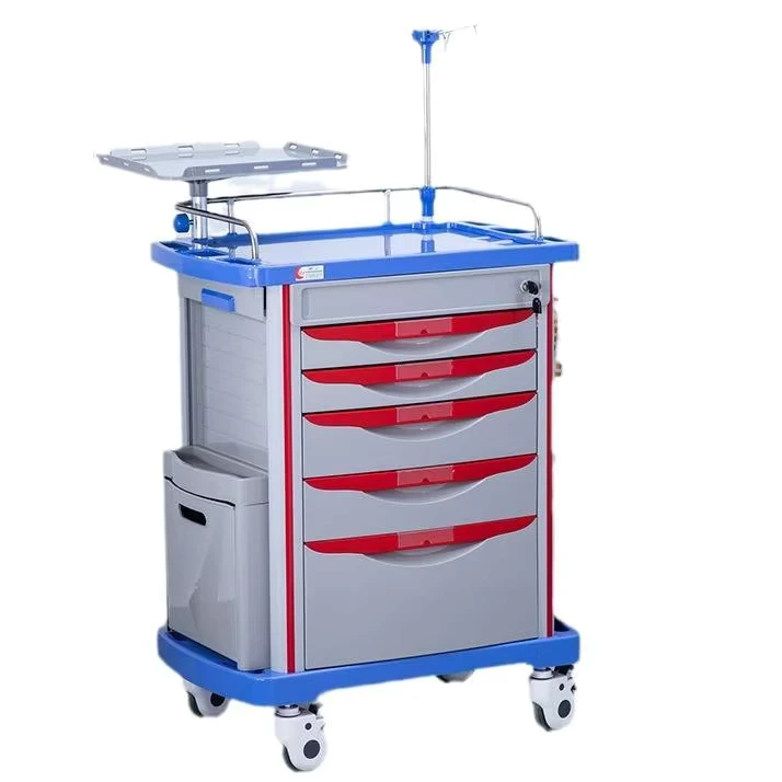 Manufacturer Custom Advanced Multifunction Hospital ABS Emergency Trolley
