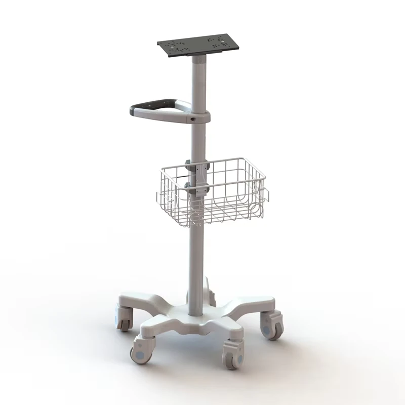 Manufacturer Hospital Furniture Mobile Rolling Medical Computer Cart With Drawer for Dental Table Scanner PC