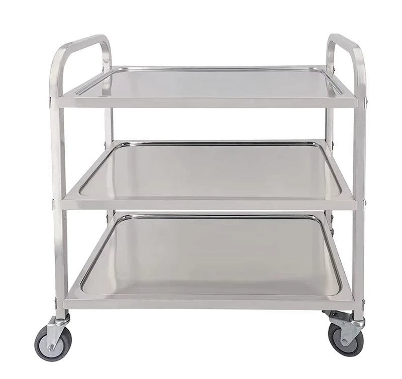 Manufacturer Price Hotels&Room Kitchen Restaurant Dining Cart Food Service 3 Tier Utility Tool Cart Rolling Cart