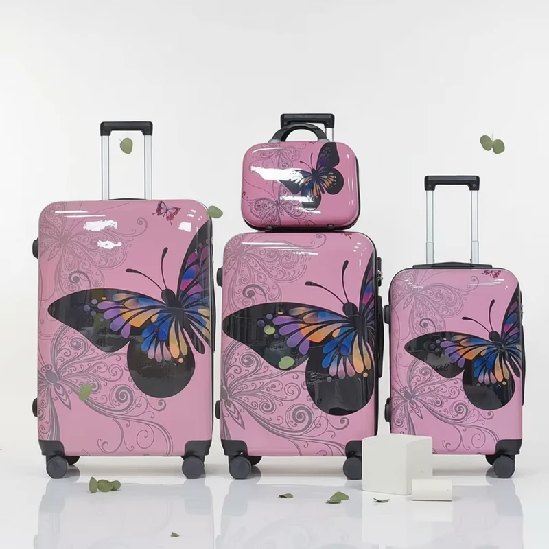 Manufacturer of 4 Wheel ABS+PC Trolley Suitcase with Password Lock Lightweight Waterproof Travel Luggage