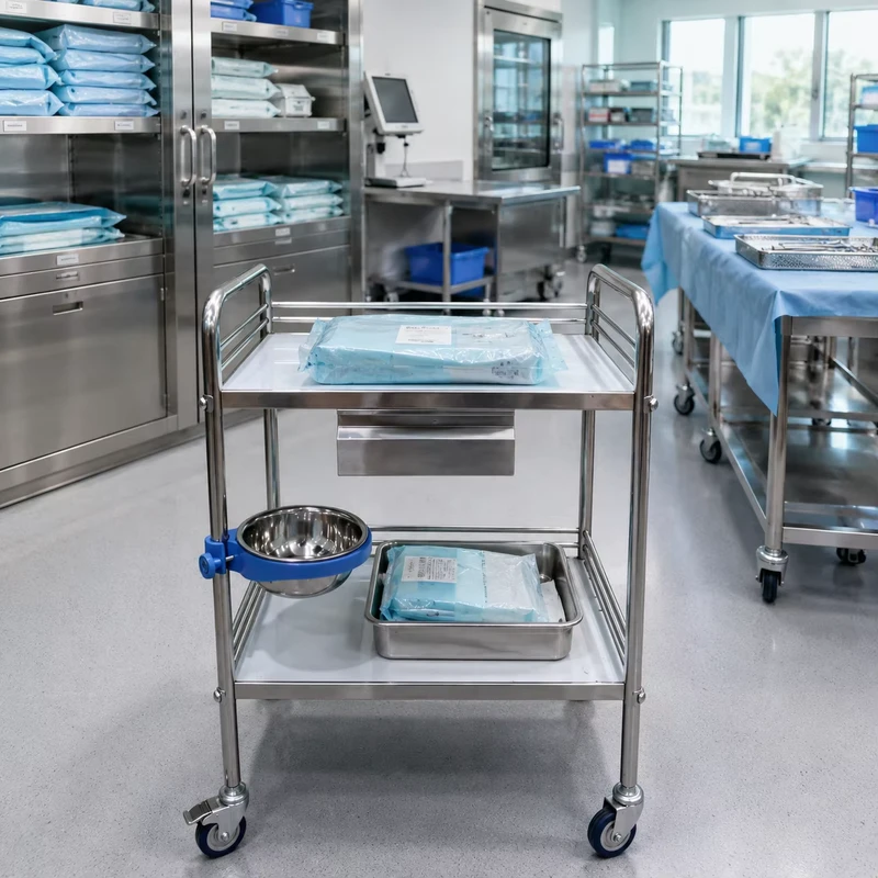 Manufacturers Customized Stainless Steel Trolley Hospital Instrument Nursing Cart