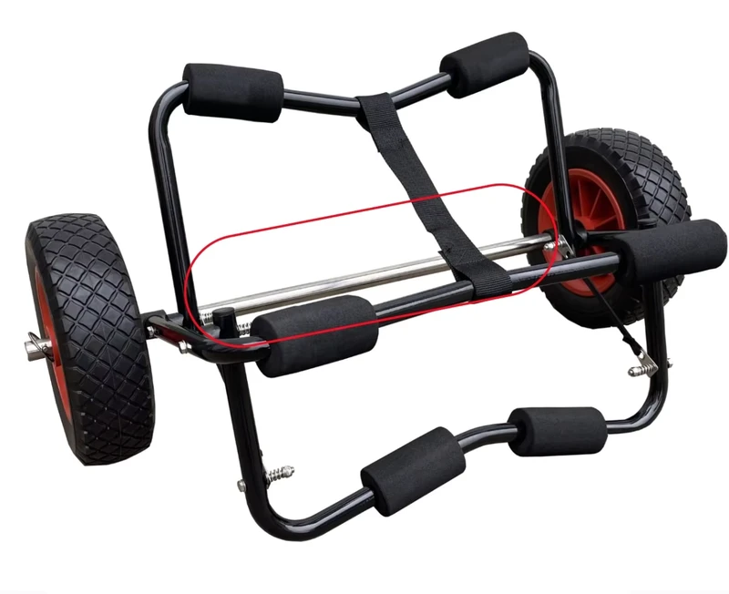 Marine Grade Aluminium Frame Stainless Steel Axel 300LBS Outdoor Kayaks Canadian Canoes Trolley