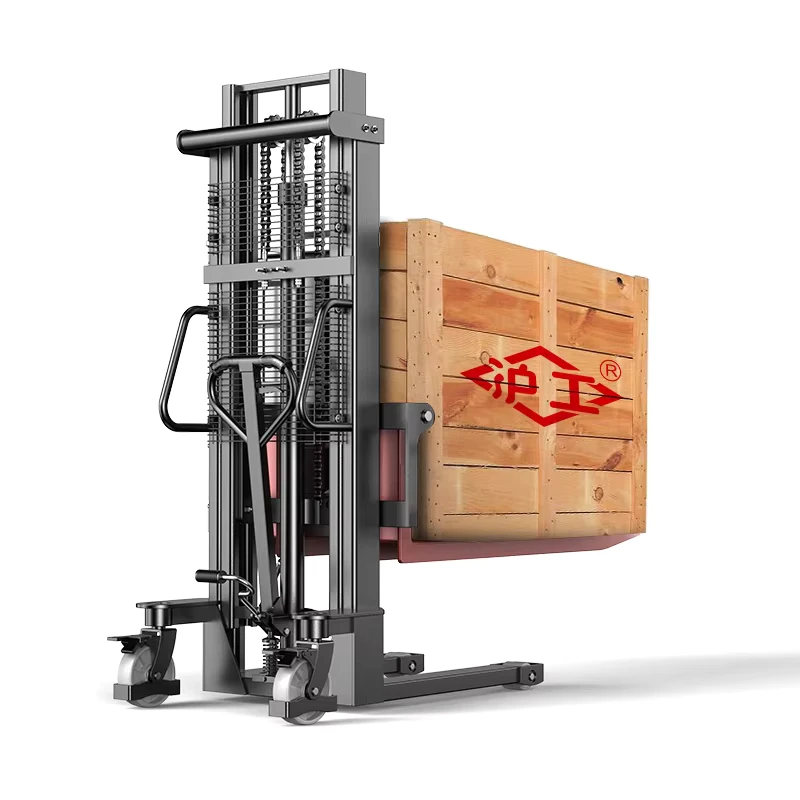 Material Handling Tools Pallet Forklift 500Kg 1t 2t 3t 1.6M Lift Height Hydraulic Manual Hand Stacker