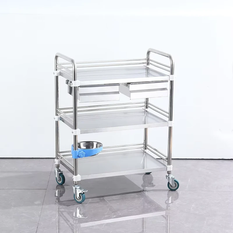 Maximum Disassembly 201 430 Stainless Steel Medical Trolley for Hospitals