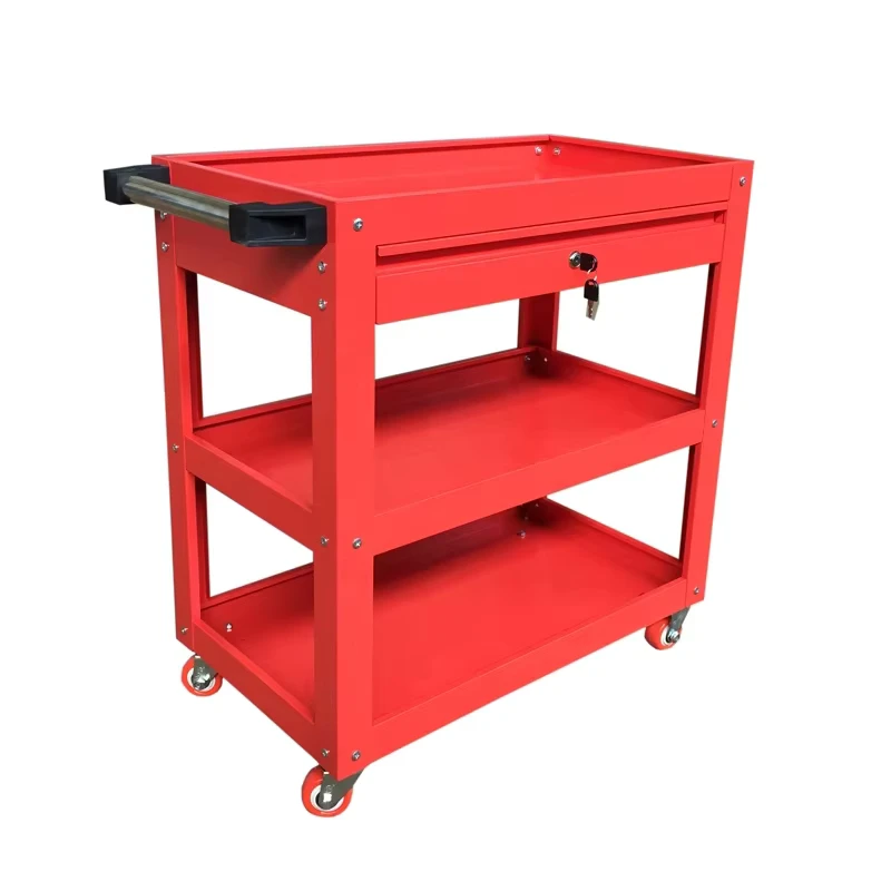 Mechanic Utility Cart Tool Trolley Set Tool Cabinet With 3 Tier Shelf