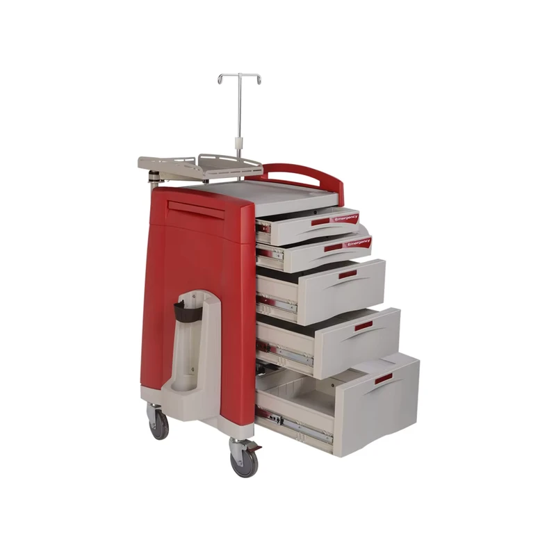 Medical Emergency Critical Care Trolley with 5 Drawers