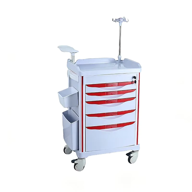 Rescue Vehicle Medical Thickened ABS Anesthesia Medicine Box Treatment Cart Delivering Medicine Multi Function Durable Hospital