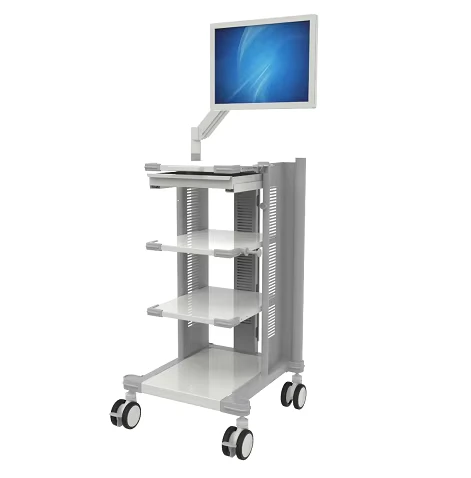 Medical Endoscope Trolley Cart Mobile Hospital Workstation 2D Endoscopic Cart