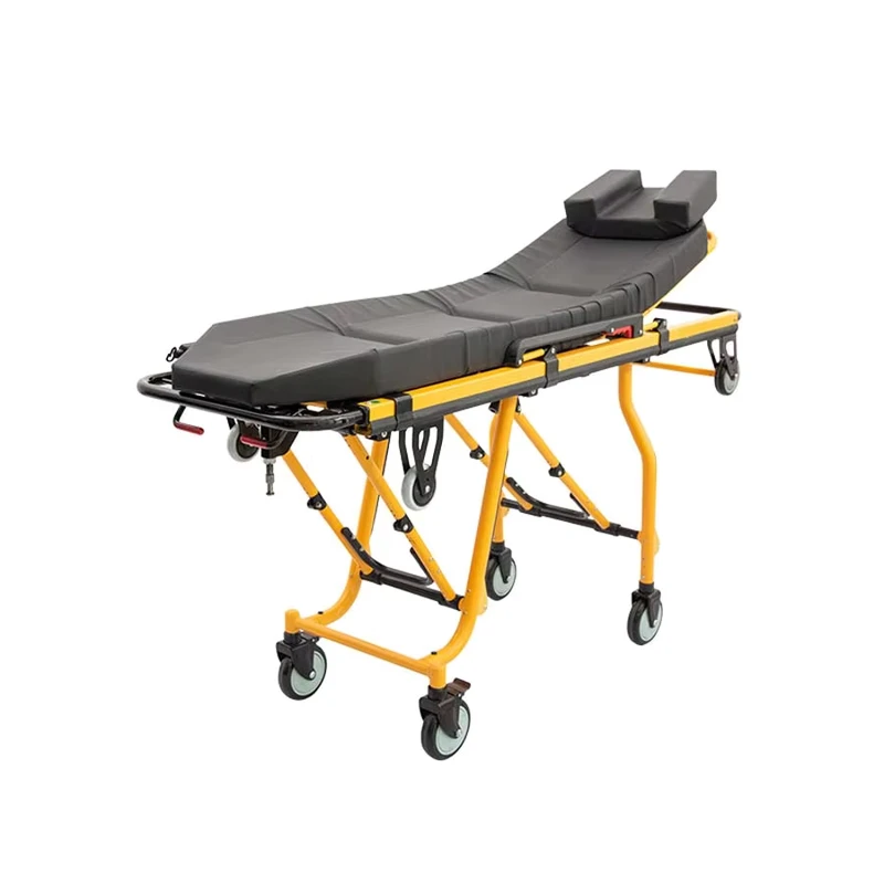 Medical Foldable Ambulance Stretcher Trolley Emergency Patient Transport Stretcher for Hospital Ambulance Car