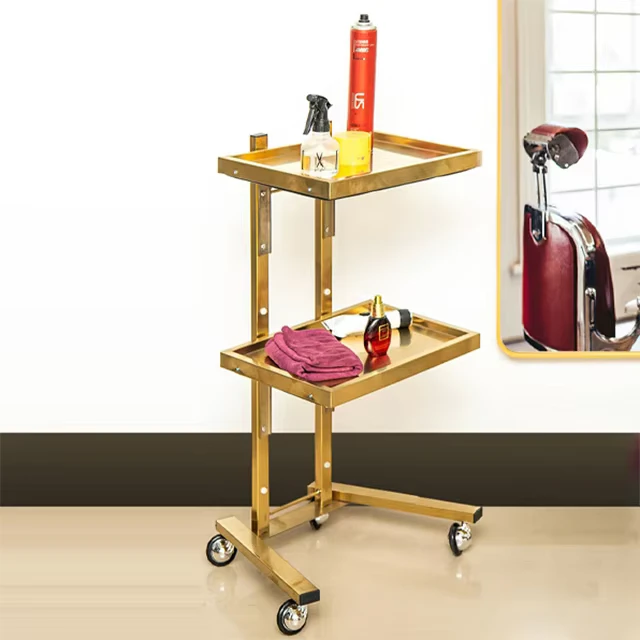 Medical Furniture Nail Gold Hair Luxury Trolley for Beauty Salon