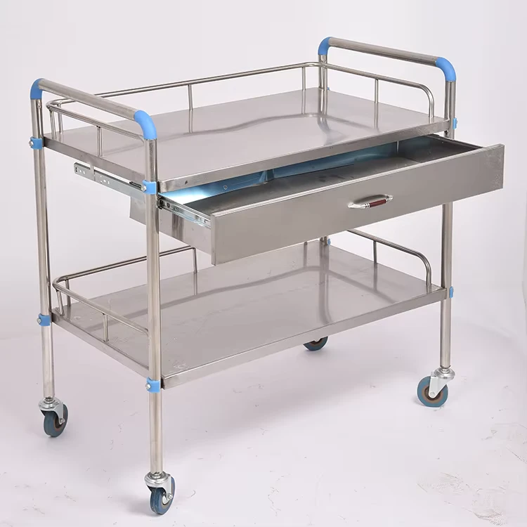 Medical Instrument Trolley Cart with Drawers Hospital Application