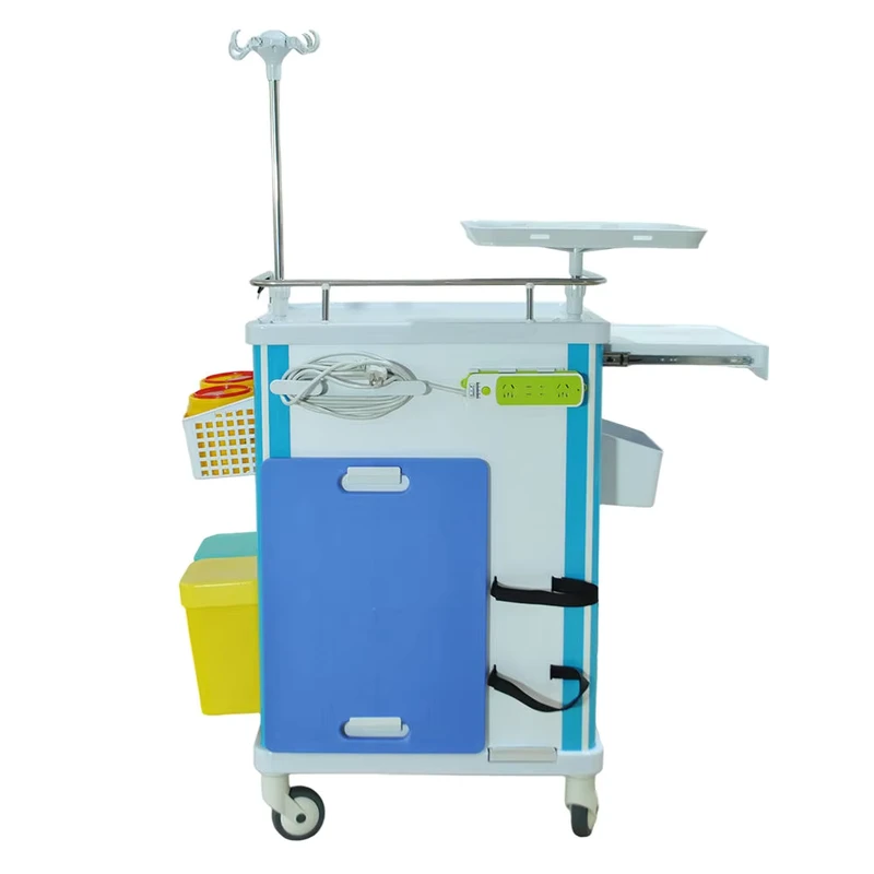 Medical Nursing Medicine Trolley Cart Equipment ABS Emergency Medical Trolley Instrument Trolley