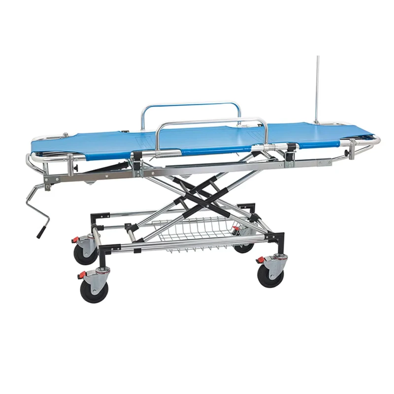 Medical Patient Hospital Automatic On Board Transfer Trolley Ambulance Stretcher Trolley Aluminium Alloy Manual Resuscitation