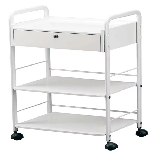 Medical Spa Manicure Multi function White Wood Beauty Salon Trolley