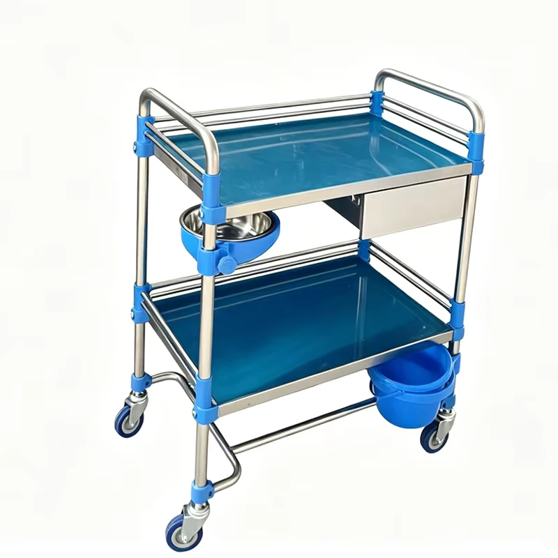 Medical Stainless Steel Instrument Trolley for Hospital