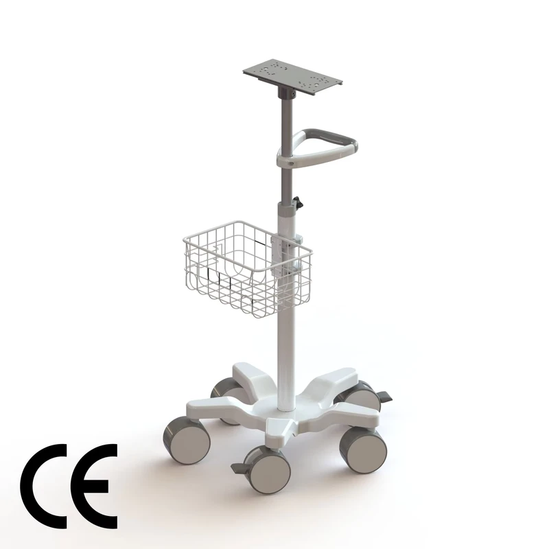 Medical Trolley Cart Height adjustable Design Monitor Mount Cart with Wheels for Hospital Beauty Salon Dental Clinic