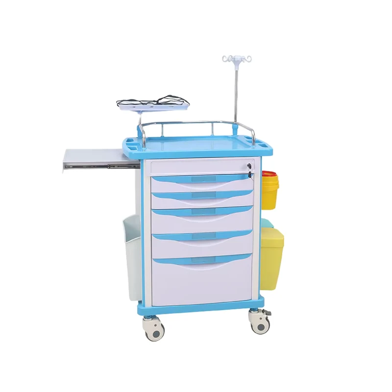 Medical Trolley Hospital Furniture ABS Plastic Wheels 2 Year Warranty