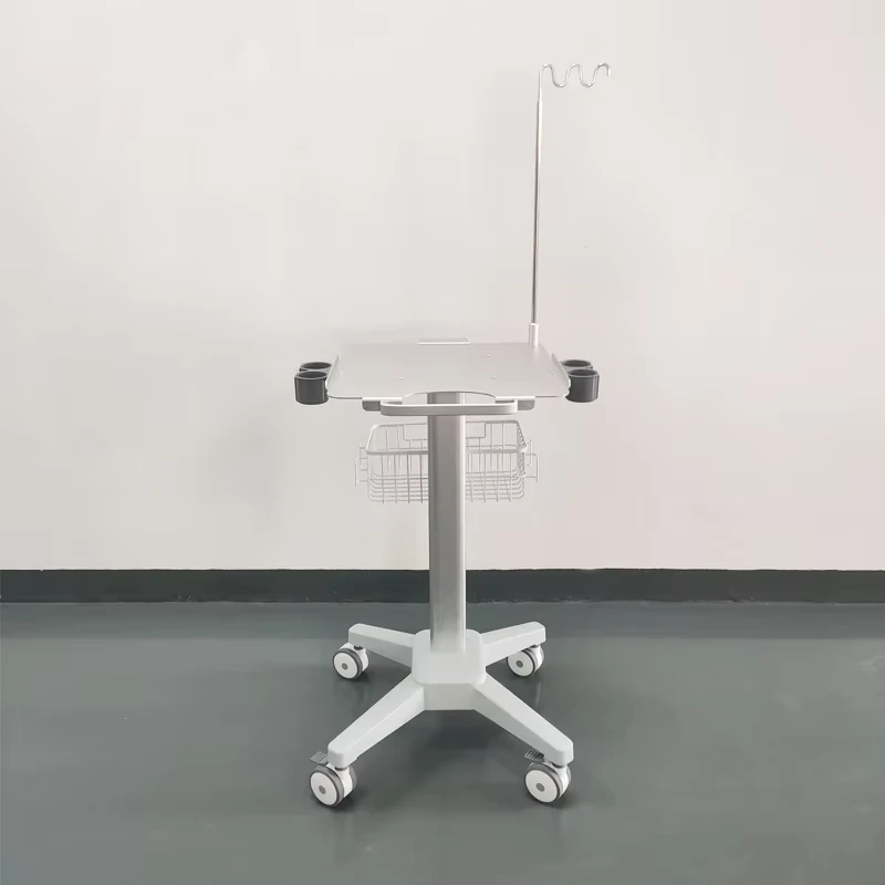 Medical Ultrasound Trolley Portable Machine Dental Clinic Cart Trolley Instrument Cart with Infusion Stand