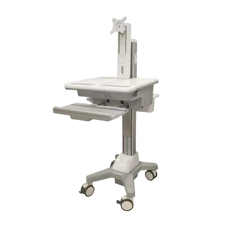 Medical Usage Computer Workstations Trolley Cart for Mobile Work in Hospitals
