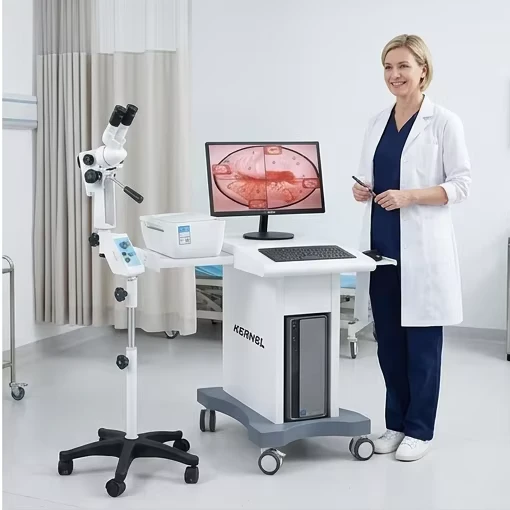 Medical Vaginal Colposcopy Digital Imaging Portable Trolley Gynecological Colposcope Optical Colposcope for Gynecology