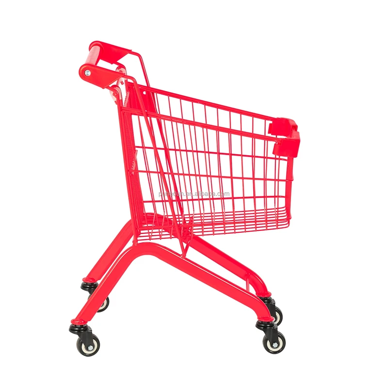 Metal Children’s Shopping Cart Eco Friendly Foldable PVC Wheels for Supermarket Use Durable