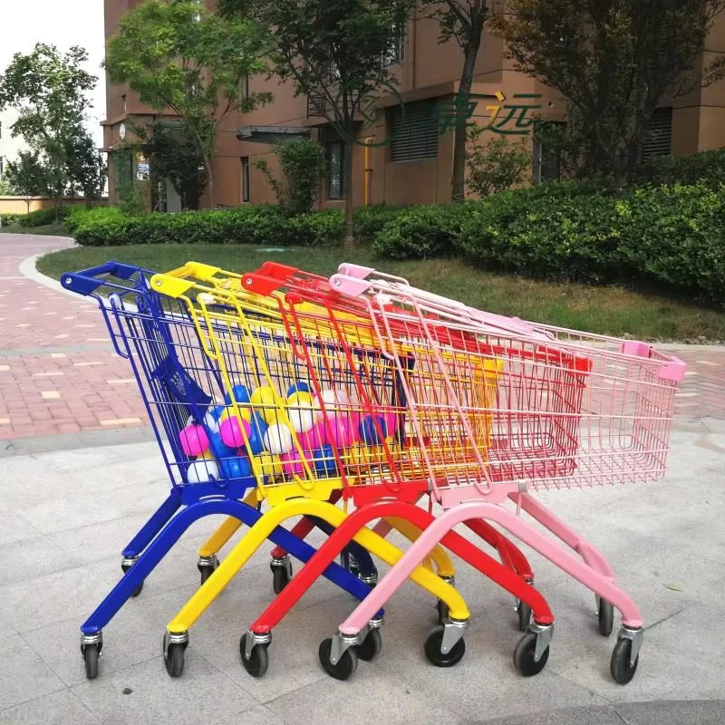 Metal Chrome Plated Kids Mini Shopping Cart Custom Design Children Grocery Trolley for Mall Supermarket