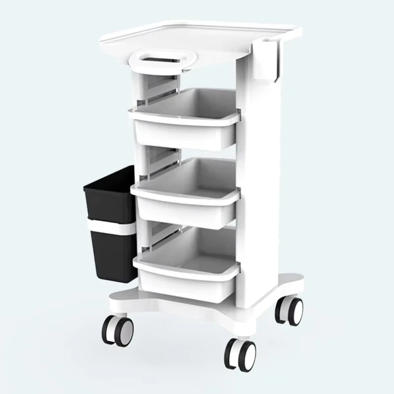 Metal Dental Oral Scan Treatment Cart Medical Beauty Salon Instrument Ear Cleaning Equipment Teeth Cleaning Mobile Salon Trolley