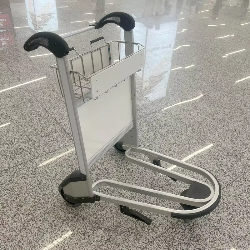 Metal Fabrication Customized Railway Station Aluminum Baggage Cart Heavy Duty Airline Trolleys Airport Luggage Trolley