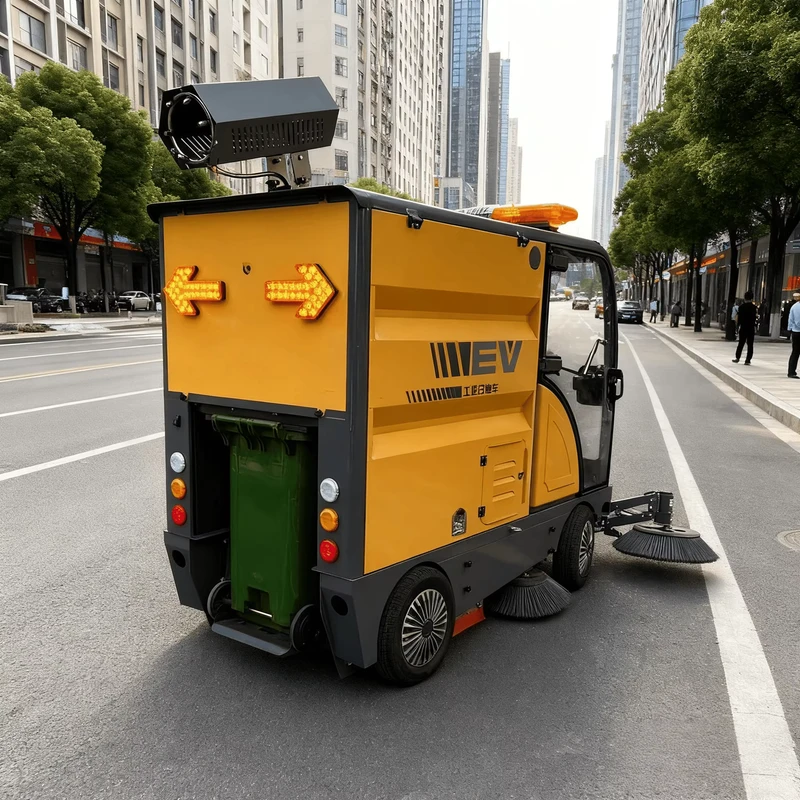 Metal Janitorial Cart 48v Ride On Electric Sweepers Rust Resistant for Street Lane Cleaning Factory Roads