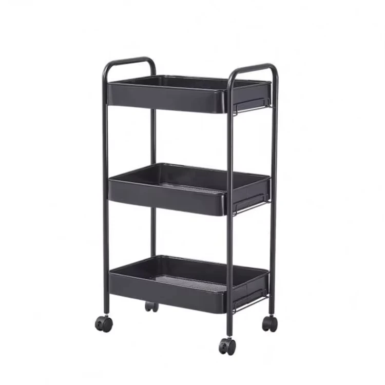 Metal Rolling Cart with Wheels Multifunction Storage Trolley for Kitchen Bathroom Living Room Tools Jewelry