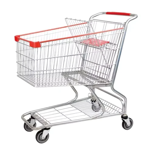 Metal Supermarket Customized Size Shopping Trolley Cart