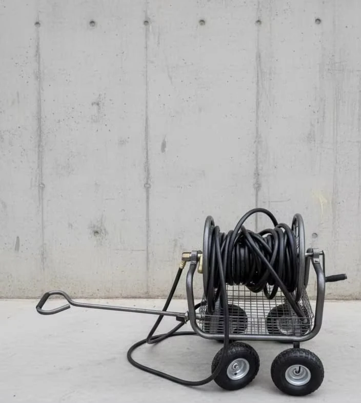 Metal Water Hoses Carts with Storage Basket