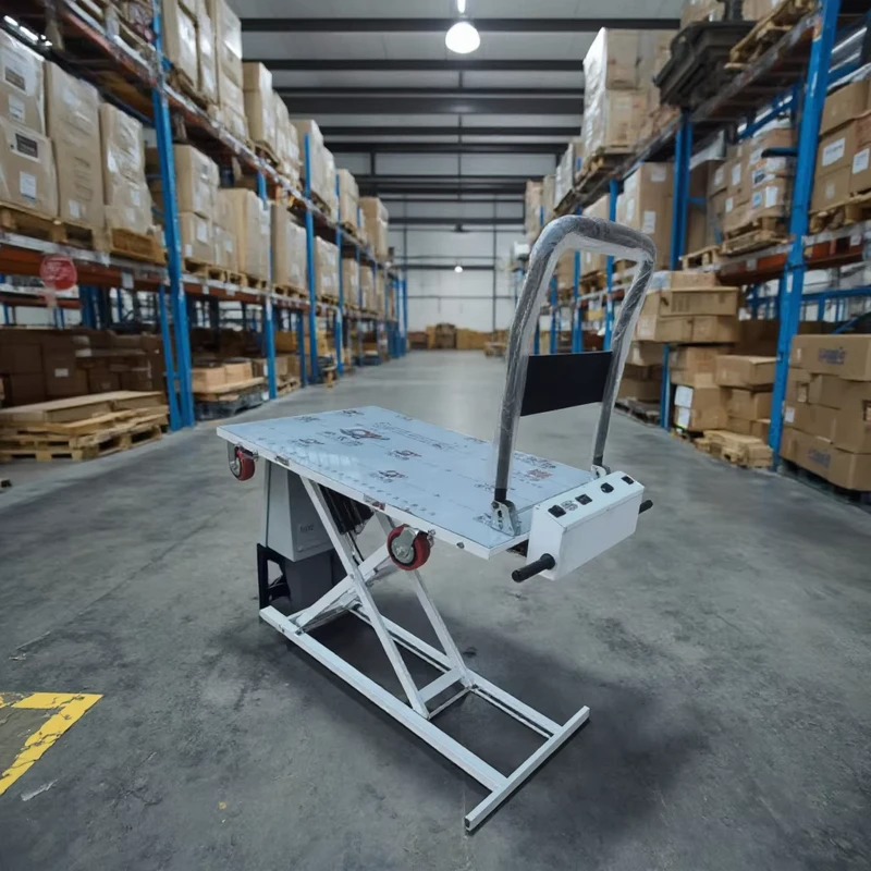 Mini Electric Light Scissor Type Lift Platform Trolley 1000mm Restaurant Forklifts 250kg High