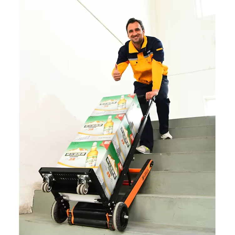 Mini Electric Stair Climber Hand Truck Lithium Battery Motorized Stair Climbing Trolley