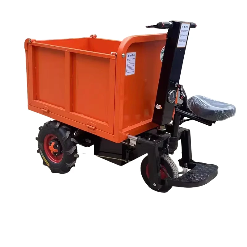 Mini Electric Wheel Loader 1000kg Bucket Capacity 70KM Endurance 8 10km h Speed Farm Pusher Platform Trolley