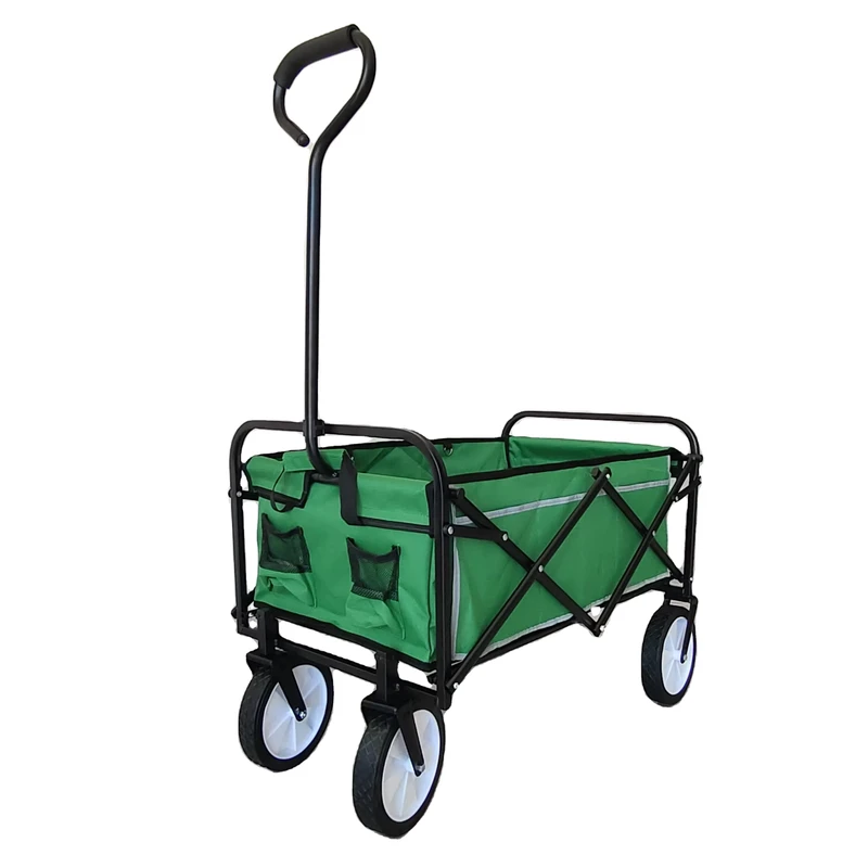 Mini Outdoor Garden & Beach Hand Cart Collapsible Folding Utility Trolley with Four Wheel Roll Container OEM Customizable