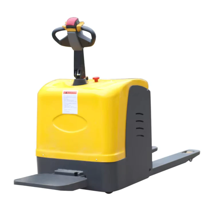Mini Portable Trolley High Weight Automatic 2t Small Electric Standing Pallet Truck with 125MM Lifting Height Polyurethane Tires