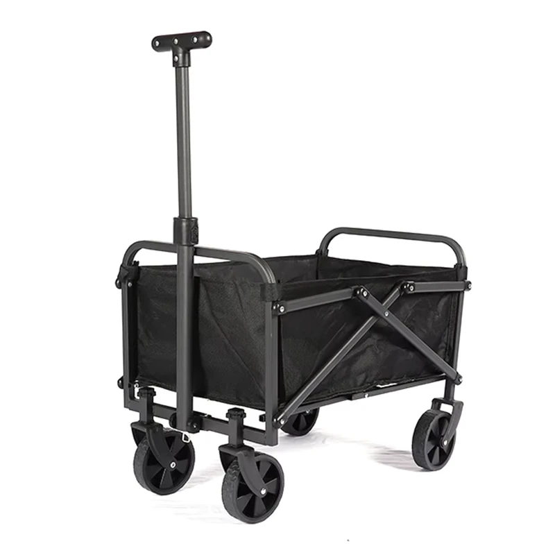 Mini Size Heavy Duty Steel Frame Four Wheel Platform Foldable Easy to Fold Trolley Cart Garden Camping Beach Shopping 100KG