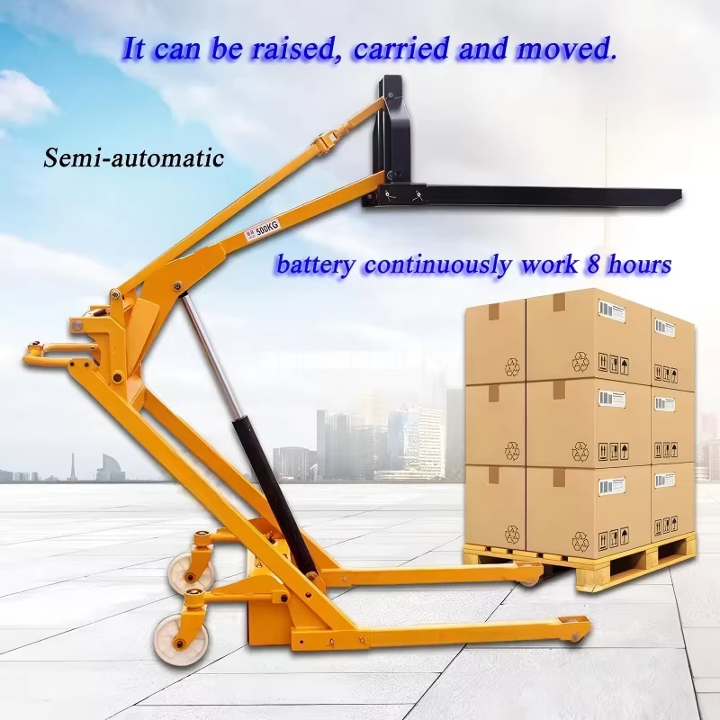 Mini Telescopic Battery Operated Forklift Portable Multifunctional Small Forklift Stacker for Cargo Warehouse