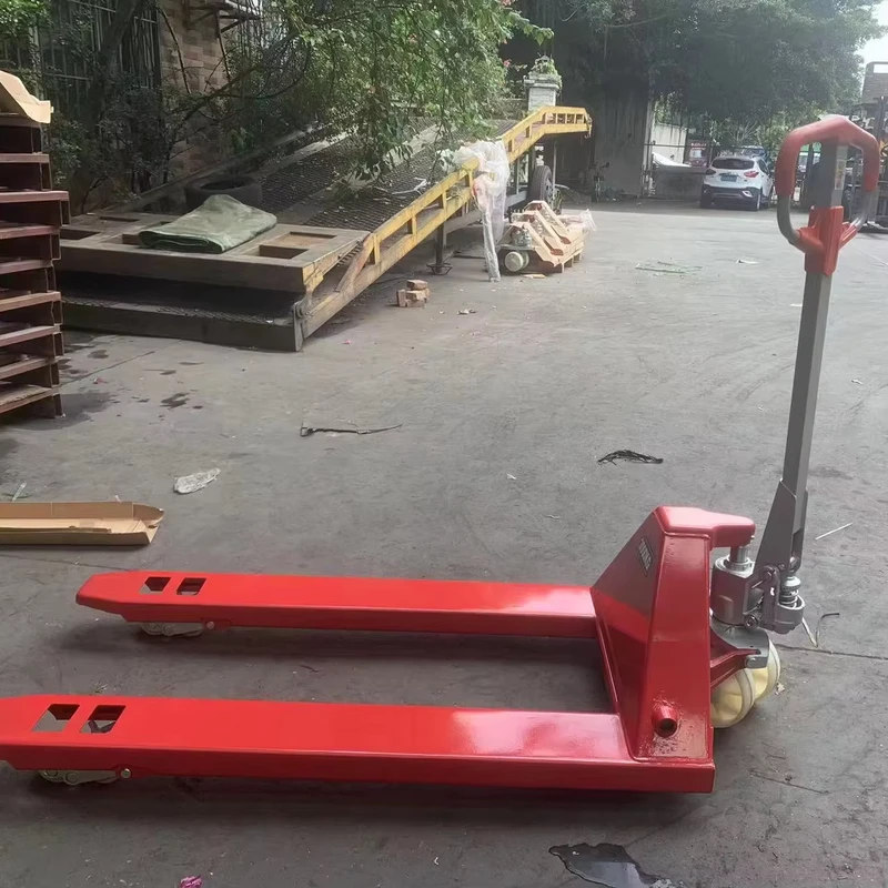 Mini Warehouse Manual Forklift Pallet Stacker Folding Design 2 3 Ton Capacity HGTP.LT Lift Model BC PU Rubber Nylon Wheels