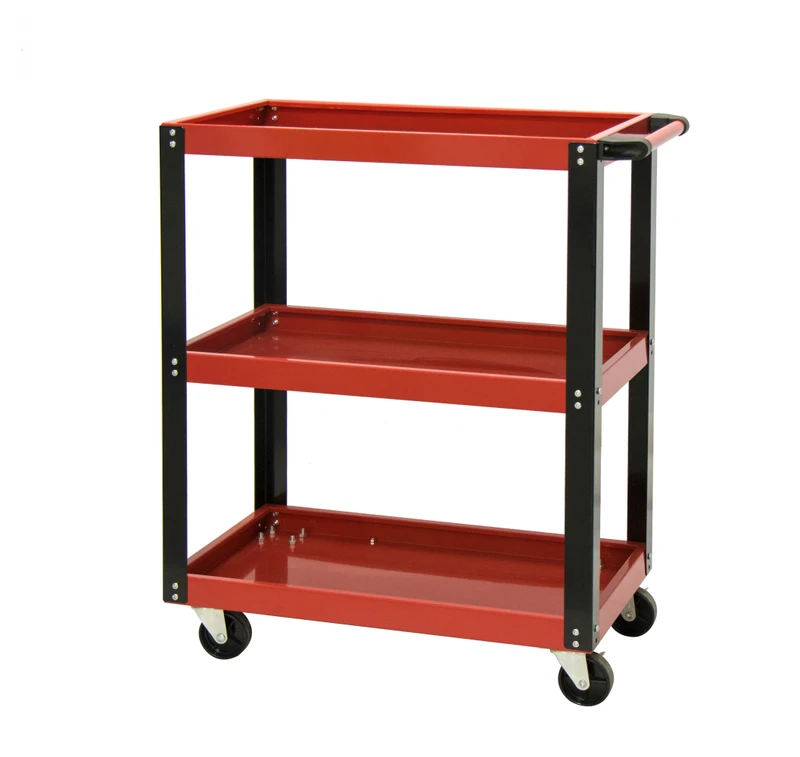 Mobile Auto Beauty Repair Utility Cart Metal Tool Cart for Garage Storage Standing Type for Living Room Car Repair Chair