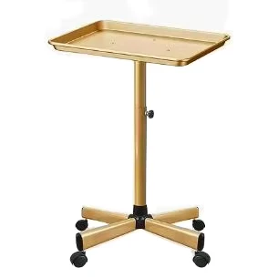 Mobile Beauty Hairdressing White Metal Tray Hair Salon Tool Working Cart Trolley Hairdressing Tray Cart