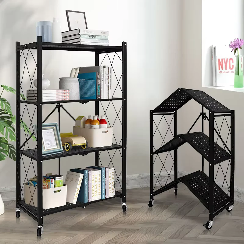 Mobile Collapsible Bar Cart for Home 2layer and 3layer Storage Easy Assembly Modern Design Snack & Drink Trolley