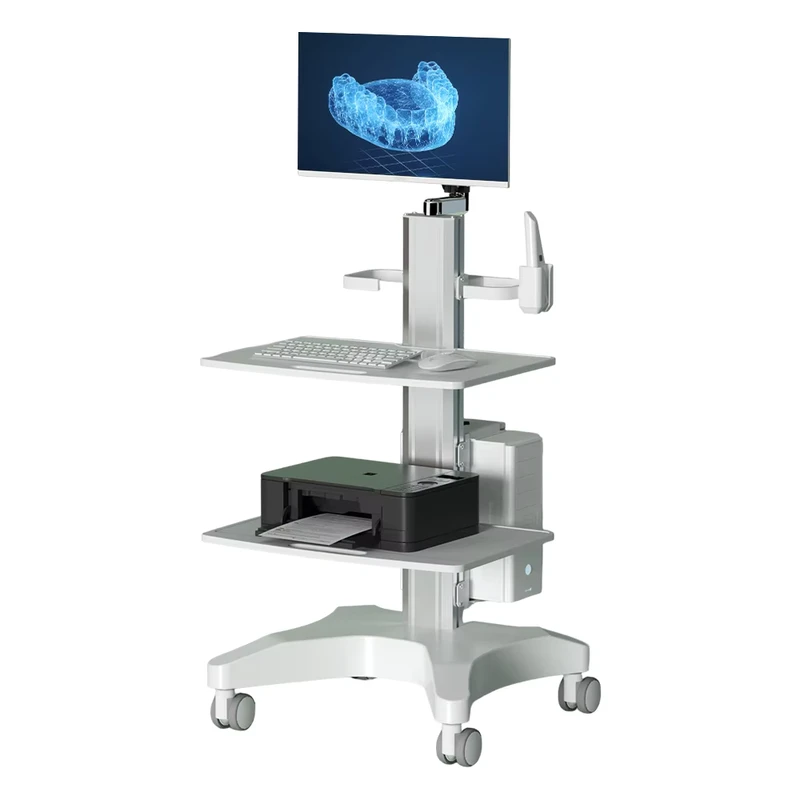 Mobile Dental Clinic Cart Features an Adjustable Oral Scanner Holder & Monitor Mount Hospital & Beauty Salon Use (OC 1TD)