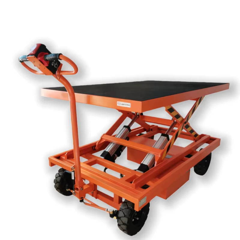 Mobile Electric Foldable Flatbed Truck with Portable Platform Design Industrial Material Handling Warehouse Hand Pulled