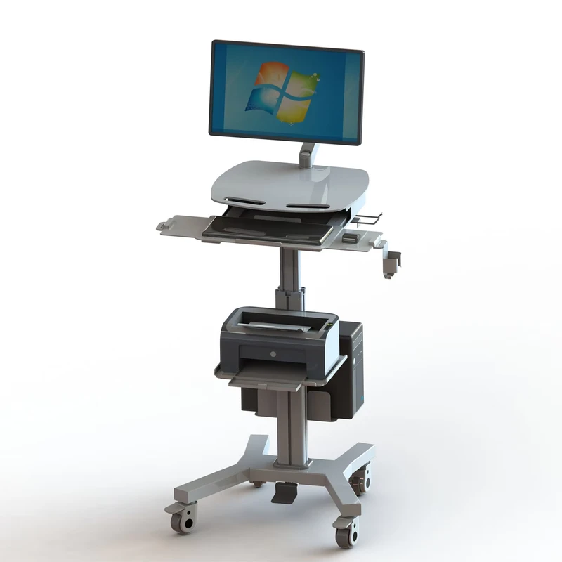 Mobile Medical Trolley Medical Cart with Laptop Pallet and Oral Scanner Holder for Hospital Beauty Salon Dental Clinic