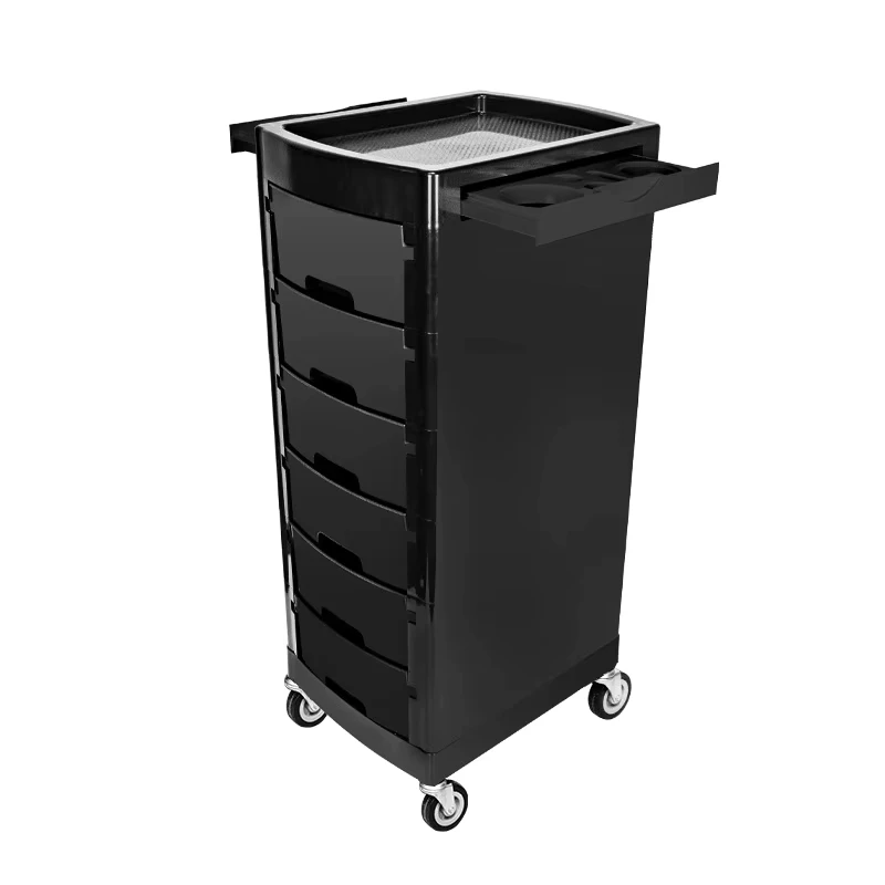 Mobile Professional Salon Trolley Cart Drawers Eco Friendly Plastic High Load Bearing Capacity 360 Degree Rotation Easy Spa