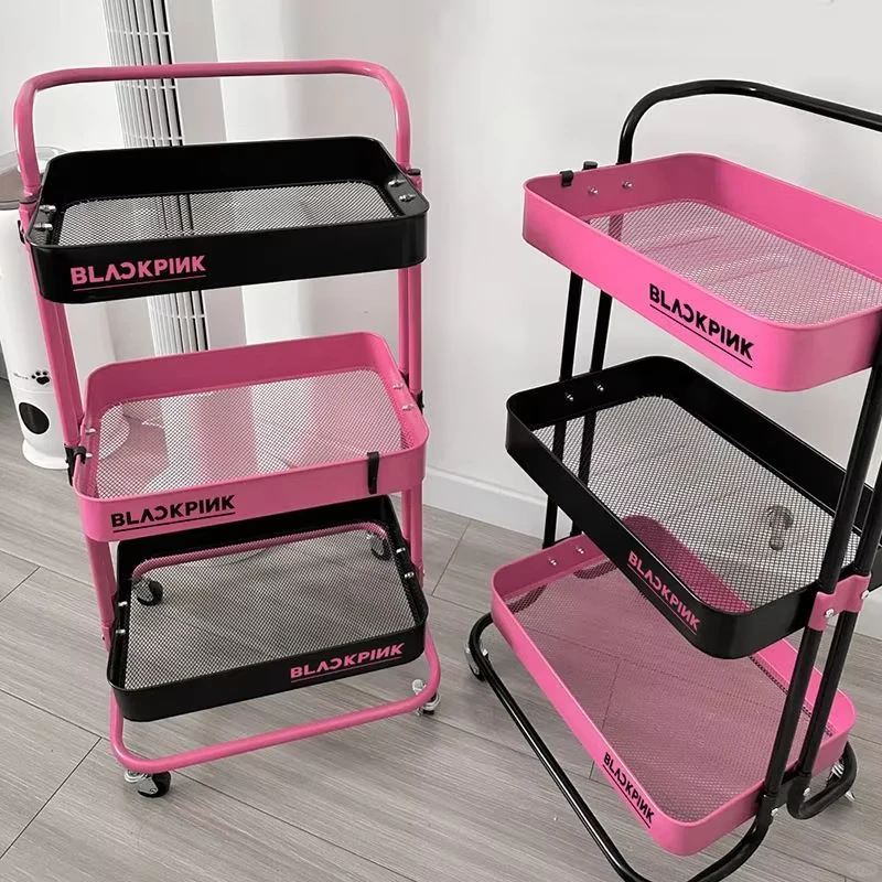 Modern 3-Layer Metal Storage Organizer Multi-Functional Beauty Salon Trolley with Wheels