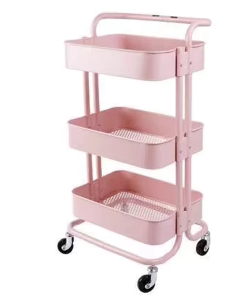 Modern 3 Tier Trolley Versatile Home Living Room Kitchen Hospital Bathroom Dining Bedroom Use Metal Plastic Healthcare Supply