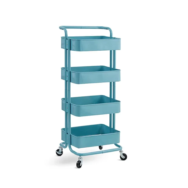 Modern 4 Layer Kitchen Storage Cart Popular Rolling Utility Organizer With Slide Out Storage Organizer Cart